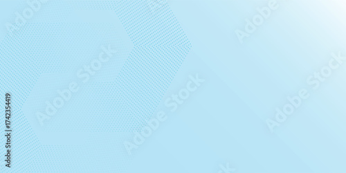 Modern white wavy glowing lines on a blue background. Futuristic digital art hexagon