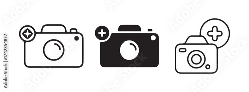 Multimedia upload and photo add icons