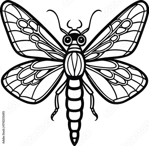 Enchanting dragonfly butterfly hybrid creature fantasy illustration isolated on white background isolated on transparent background