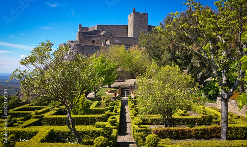 Walled Serenity: Garden Gateway to Marvão’s Mountain Fortress in Portugal