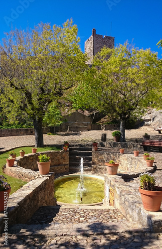 Stone Fountain by the Gate: A Quiet Corner of Marvão’s Fortress Village in Portugal
