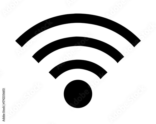 Black wifi symbol
