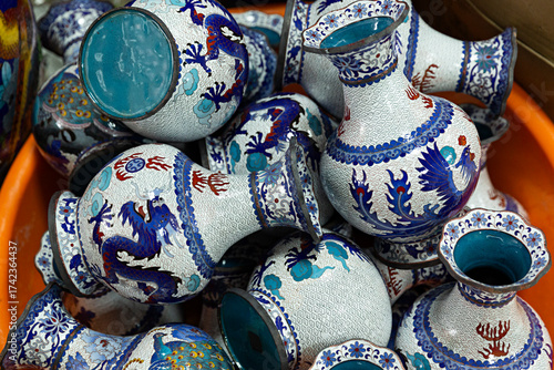 Jarrones chinos para decoración.