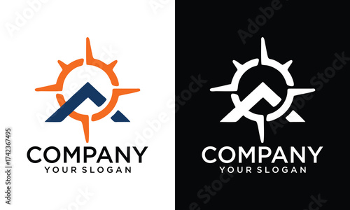 Creative Compass vector icon illustration design Template