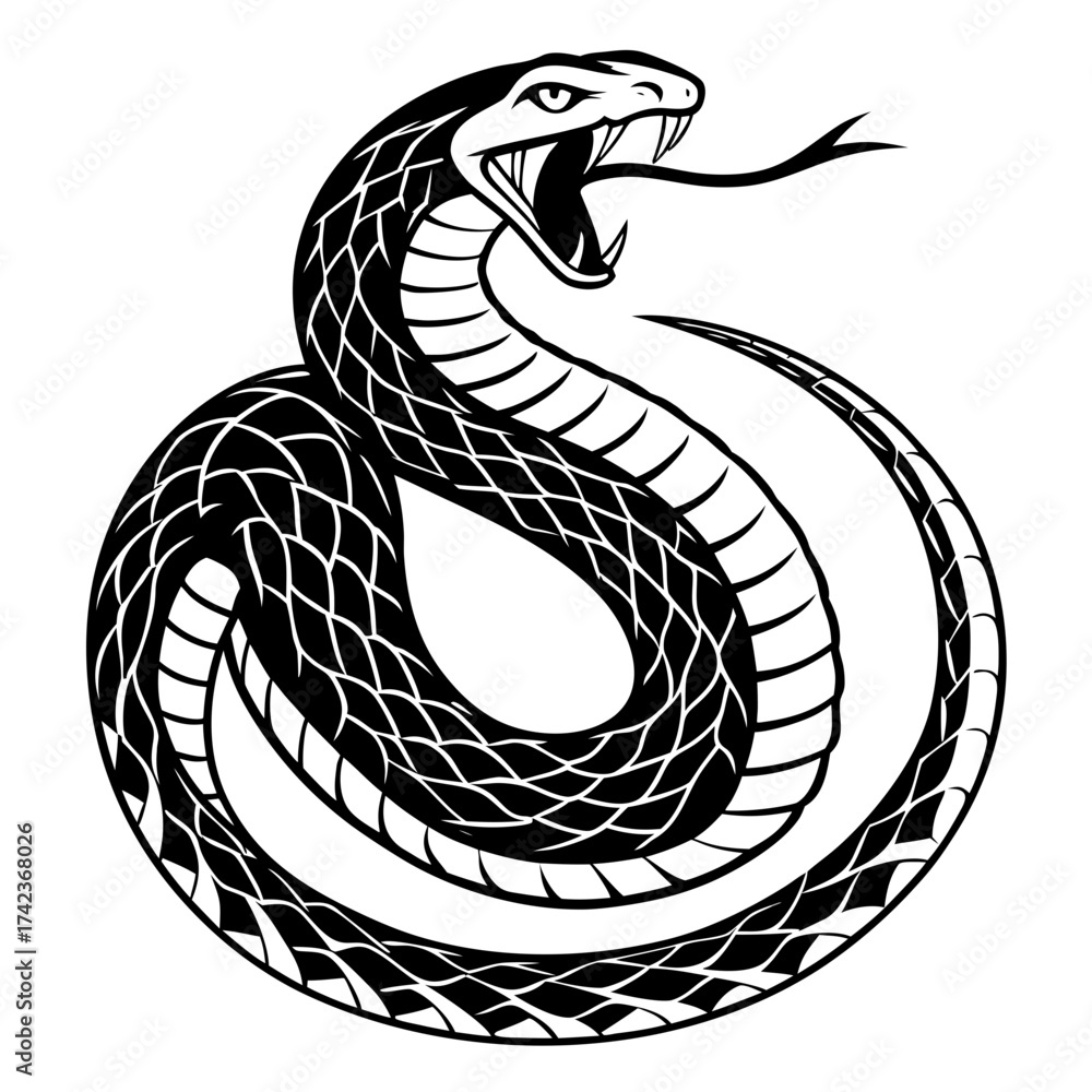 Fototapeta premium snake vector illustration