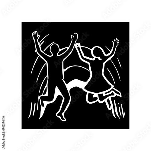 vector illustration of a dancing couple