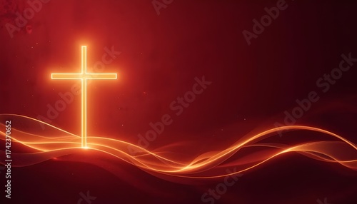 cross on the red background