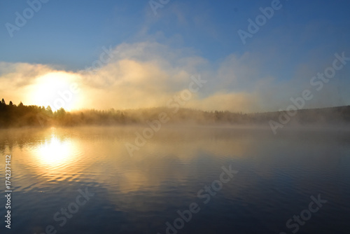 Wallpaper Mural A fog on the lake in autumn, Sainte-Apolline, Québec, Canada Torontodigital.ca