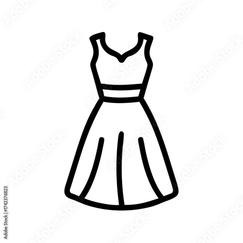 wedding dress on white background