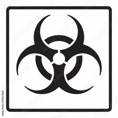 Biohazard sign for safety warnings and protection