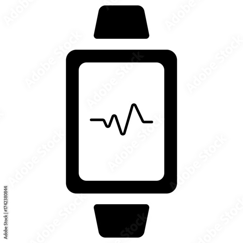 smart watch icon isolated on white background, vector illustration.