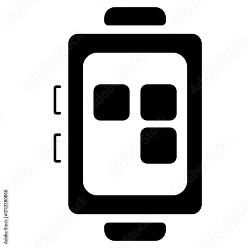 smart watch icon isolated on white background, vector illustration.