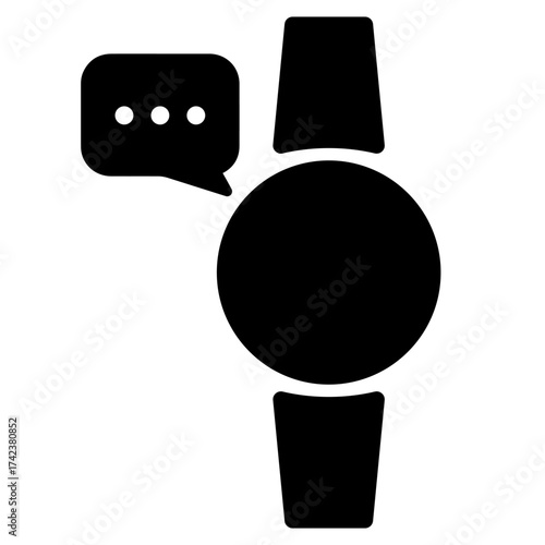 smart watch icon isolated on white background, vector illustration.