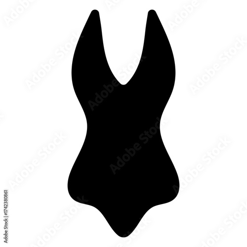 swimsuit icon isolated on white background, vector illustration.