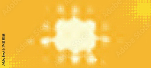 Yellow background of the Book in comic style pop art superhero. Pop art yellow comics book cartoon for comic superhero text, speech bubble, message.