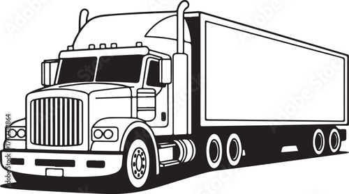 Semi Truck Commercial Transport Vehicle Logistics Delivery