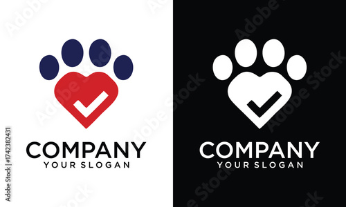 Creative Paw footprint with tick approved