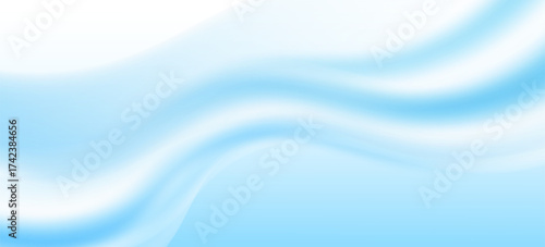 Abstract white wavy glowing lines on a blue background. Futuristic digital high-technology pattern. Health Care concept. Vector illustration