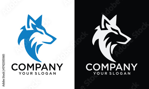 Wolf logo design vector symbol and graphic idea creative
