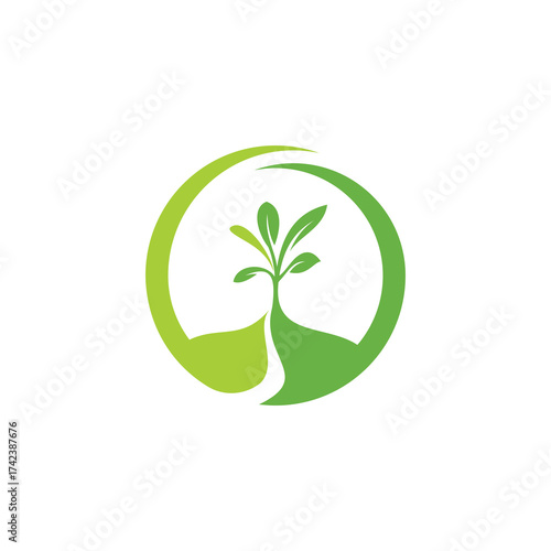 plant growth green leaf.eps