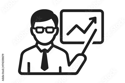 Tracking footprint clue concept vector icon. Magnifying glass with footsteps isolated on white. Investigation, search, detection and detective theme illustration for business and security.