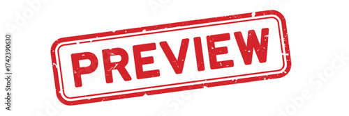 Red stamp graphic with the word preview