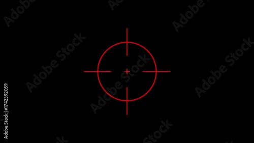 Gun target set icon, Sight sniper target, cross hair symbol motion background. k1_1187Target animation, target sniper, target gaming animation.
