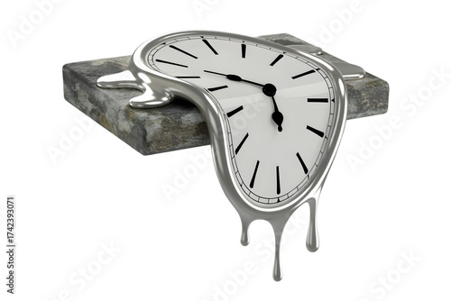 old clock isolated on white