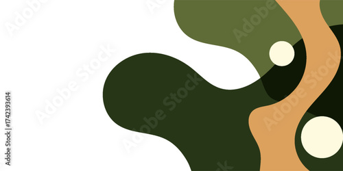 Abstract Organic Shapes Background in Earth Tones
