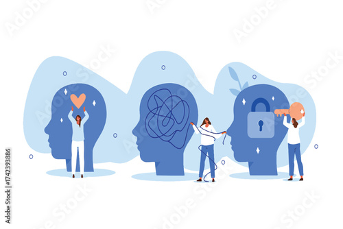 Mental Health Awareness and Psychological Well-being Concepts