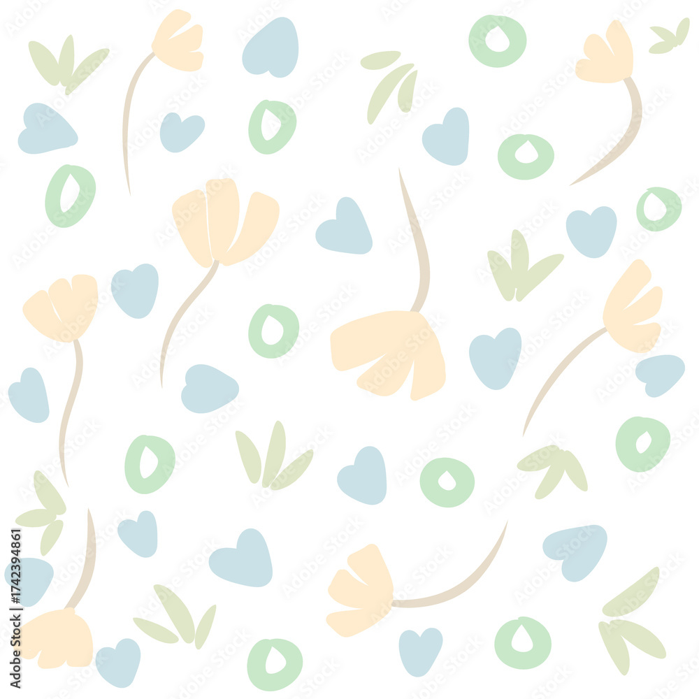 Fototapeta premium seamless pattern with flowers