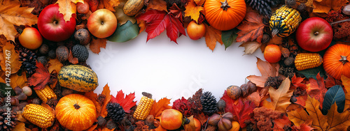 The symbol of THANK GIVING concepts isolate on white backgrounds. Copy space for text. Generative AI Illustrations.