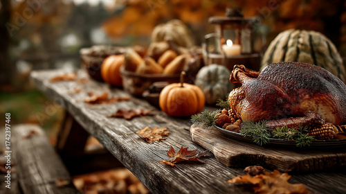 The symbol of THANK GIVING concepts isolate on white backgrounds. Copy space for text. Generative AI Illustrations.