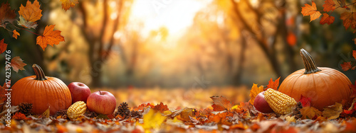 The symbol of THANK GIVING concepts isolate on white backgrounds. Copy space for text. Generative AI Illustrations.