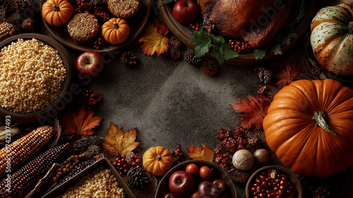 The symbol of THANK GIVING concepts isolate on white backgrounds. Copy space for text. Generative AI Illustrations.