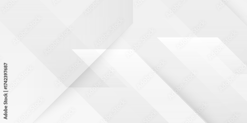 Obraz premium Abstract white Geometric banner design background. Suit for banner, web, brochure, pamflet, poster and presentation
