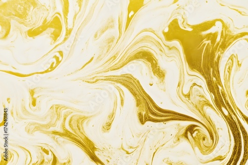 Elegant gold fluid marble background with swirling abstract pattern design
