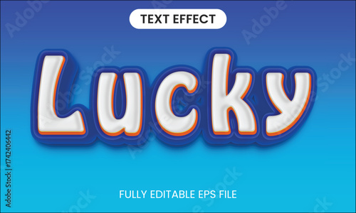 Lucky 3d text effect 