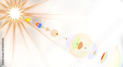 sunlight special lens flare light effect cut out