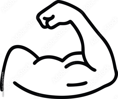 strong hand vector icon logo or illustration
