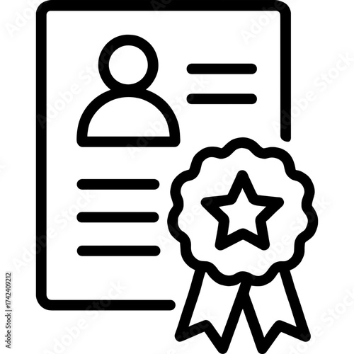 Affidavit sworn statement seal outline icon vector
