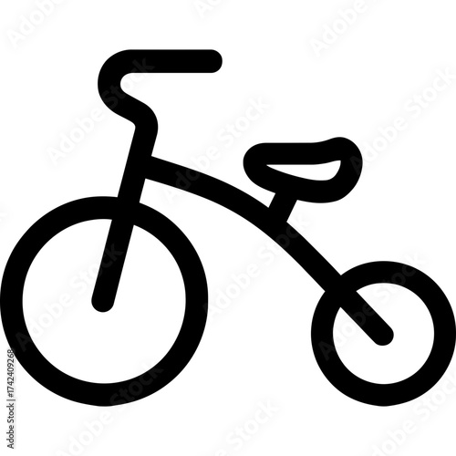 Minimalistic tricycle icon design