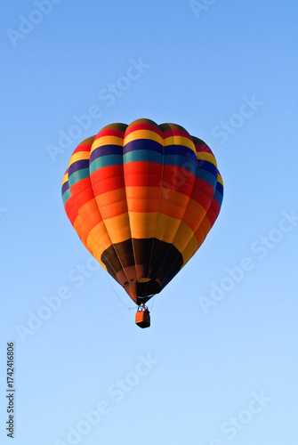  colorful hot air balloon in the blue sky 