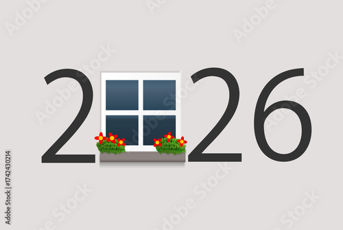 Happy new year 20256 2026 with window
