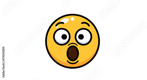 Captivating cartoon emoji displaying total astonishment with exaggerated features