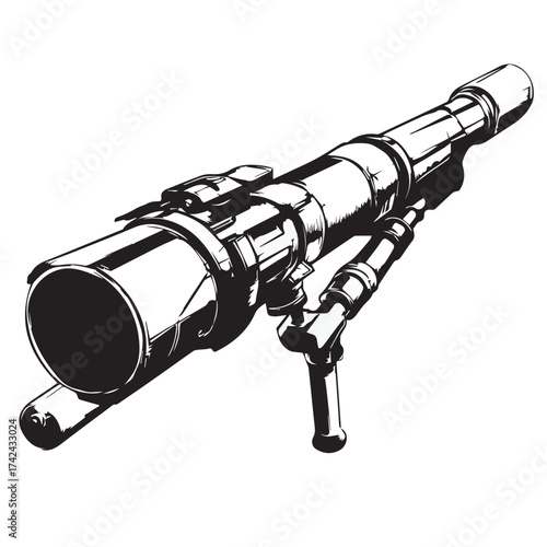 bazooka on a white background
