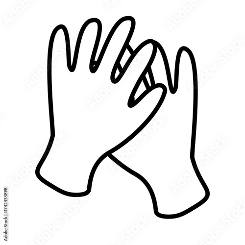 Outline Hands Vector Shape Doodle Decoration