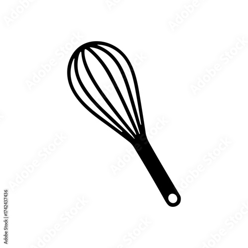 A whisk is a cooking utensil, which is usually made of looped wires, and it is used for blending ingredients smoothly.