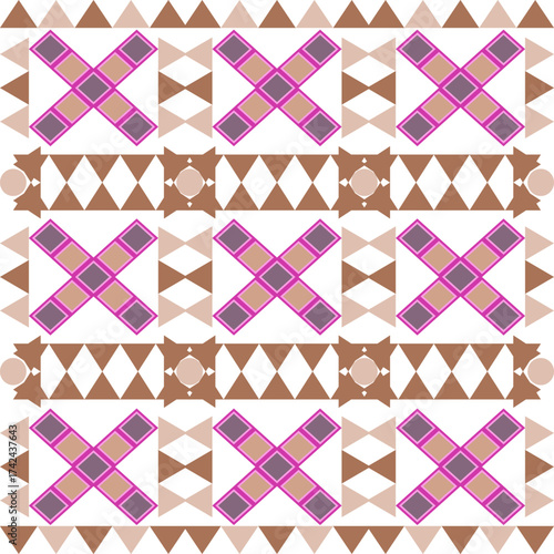 Geometric Ethnic traditional seamless , Aztec, Tribal, Hmong, Native American Indian, Pattern design for wrap, carpet, decorative illustraion
