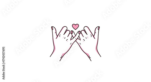 Intertwined Fingers Illustration: A Symbol of Promise, Affection, and Unbreakable Bonds